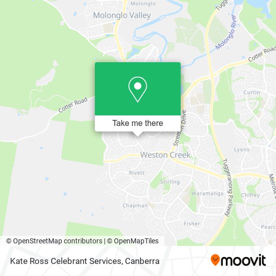 Kate Ross Celebrant Services map