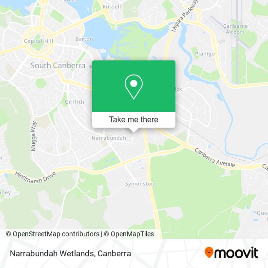 Narrabundah Wetlands map