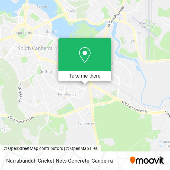 Narrabundah Cricket Nets Concrete map