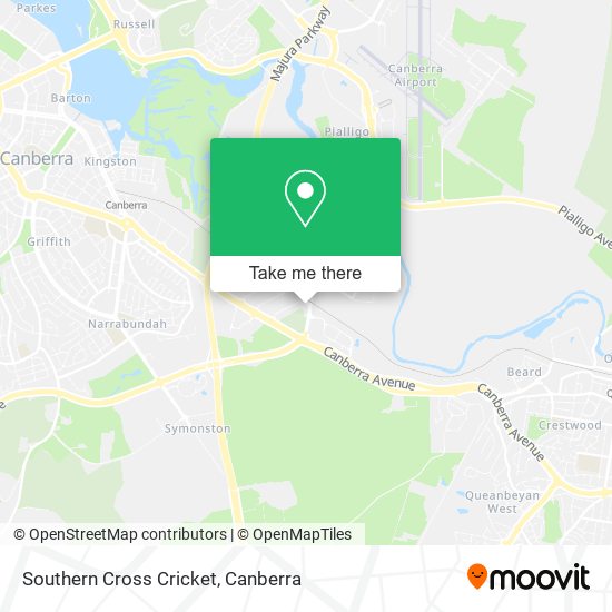 Mapa Southern Cross Cricket