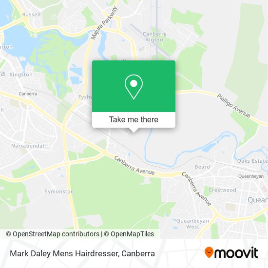 Mark Daley Mens Hairdresser map