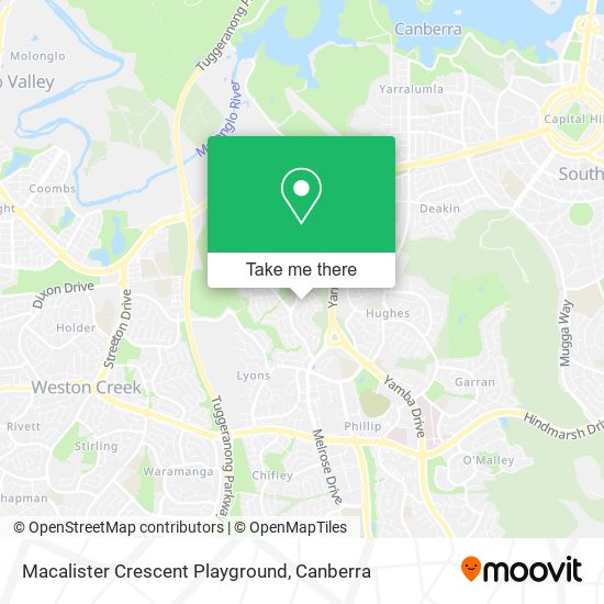 Macalister Crescent Playground map