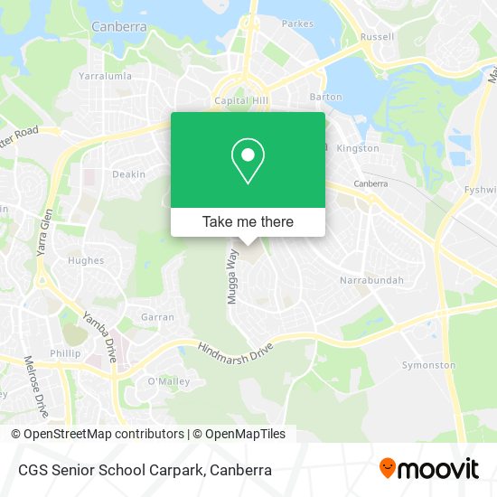 Mapa CGS Senior School Carpark