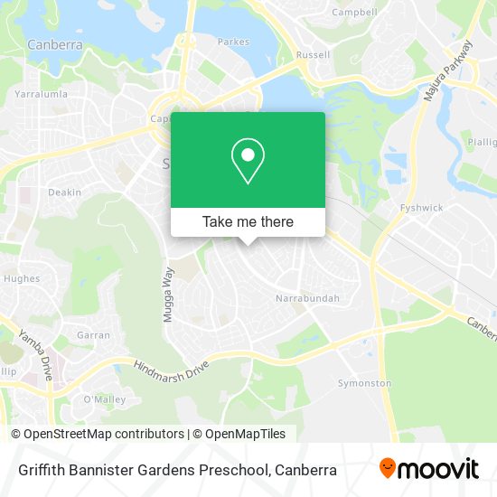 Griffith Bannister Gardens Preschool map