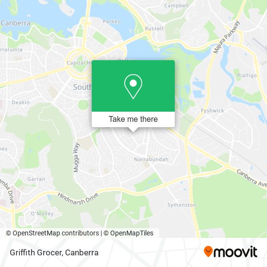 Griffith Grocer map