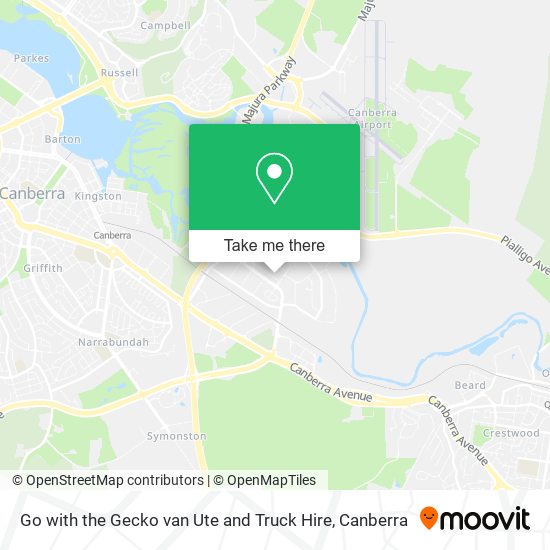 Go with the Gecko van Ute and Truck Hire map