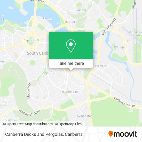 Canberra Decks and Pergolas map