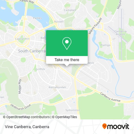 Vine Canberra map