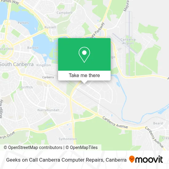 Mapa Geeks on Call Canberra Computer Repairs