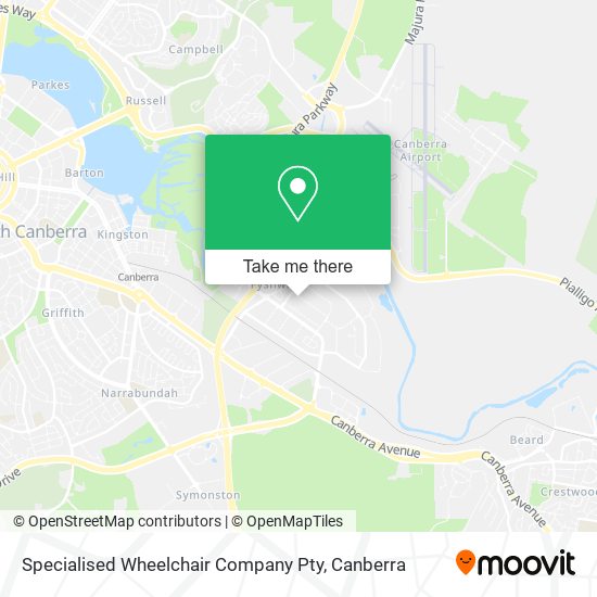 Specialised Wheelchair Company Pty map