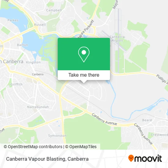 Canberra Vapour Blasting map