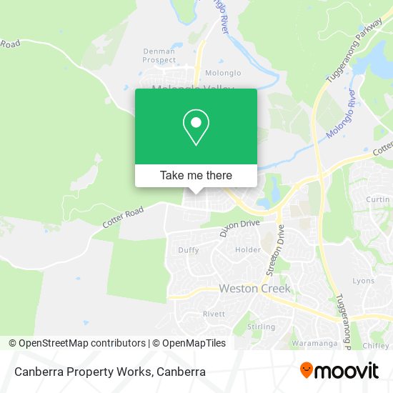 Canberra Property Works map