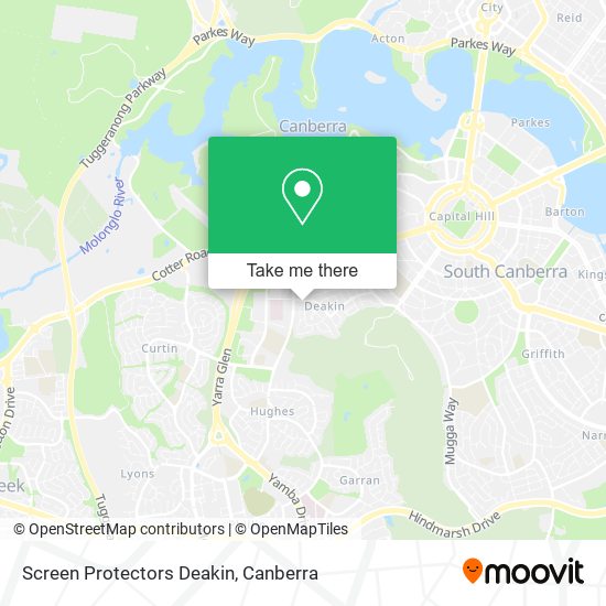 Screen Protectors Deakin map