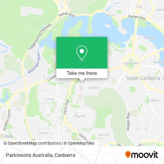 Parkinsons Australia map