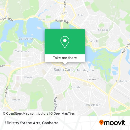 Ministry for the Arts map