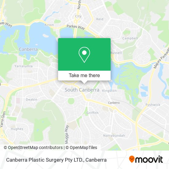 Mapa Canberra Plastic Surgery Pty LTD.