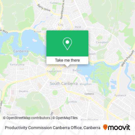 Mapa Productivity Commission Canberra Office