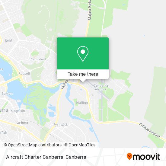 Mapa Aircraft Charter Canberra