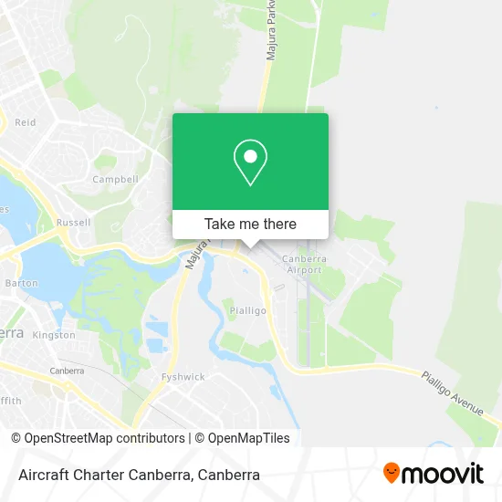 Mapa Aircraft Charter Canberra