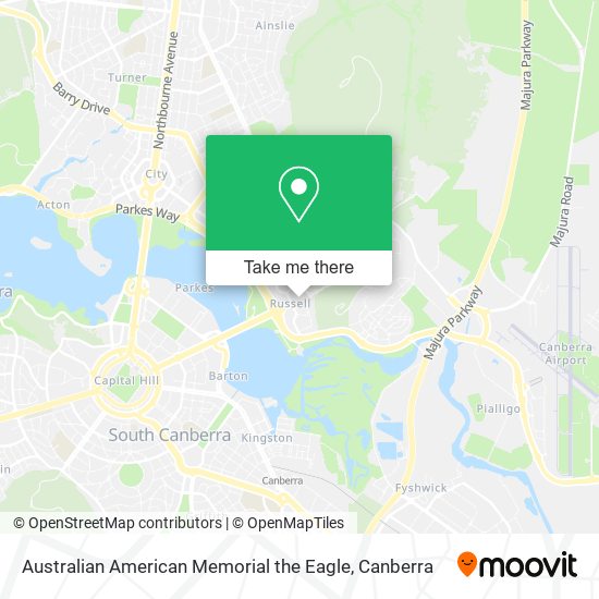 Australian American Memorial the Eagle map