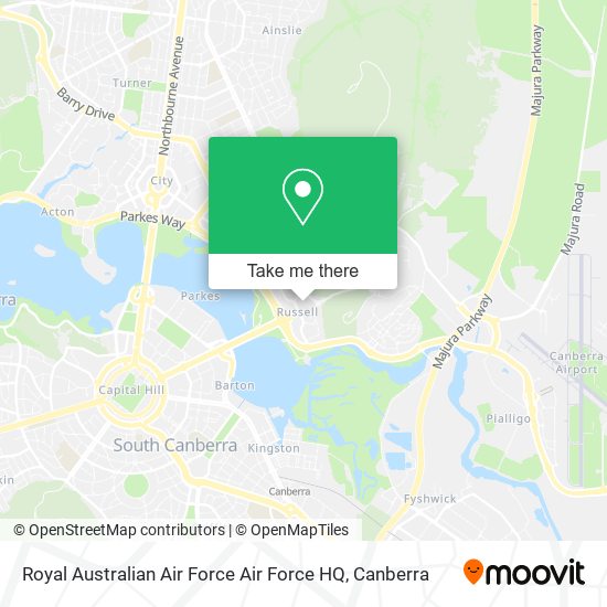 Royal Australian Air Force Air Force HQ map