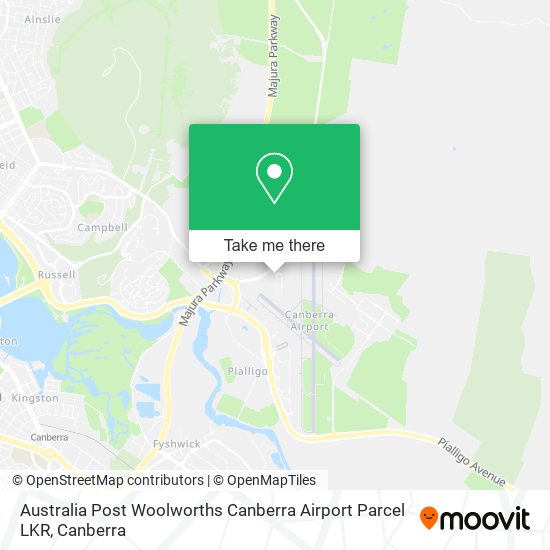 Australia Post Woolworths Canberra Airport Parcel LKR map