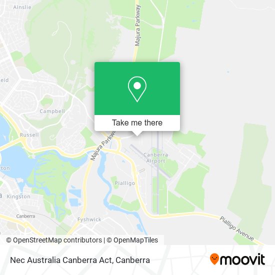 Nec Australia Canberra Act map