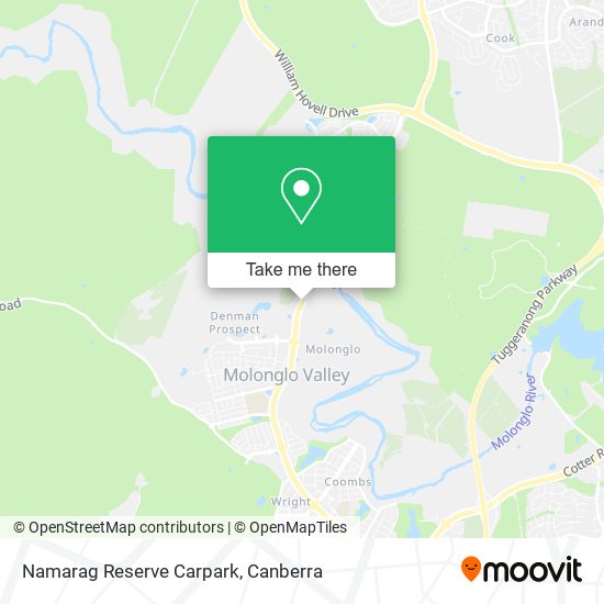 Namarag Reserve Carpark map