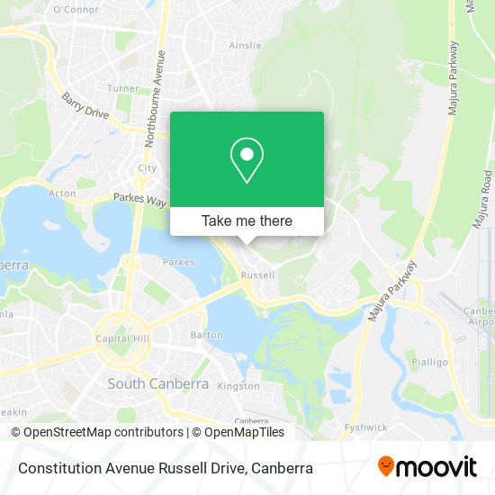 Constitution Avenue Russell Drive map