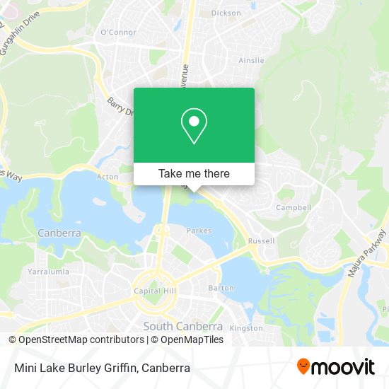 Mini Lake Burley Griffin map
