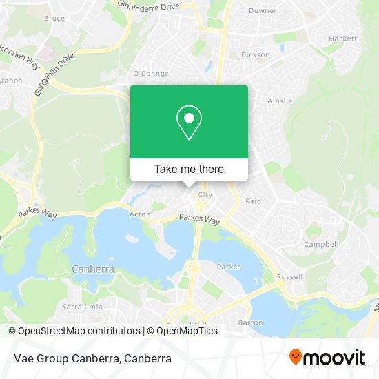 Mapa Vae Group Canberra