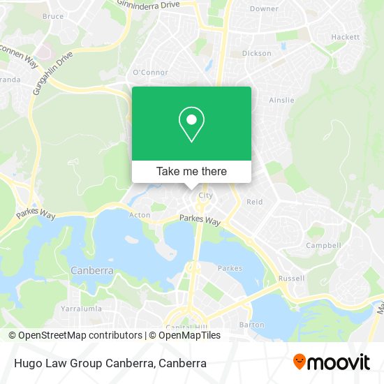 Mapa Hugo Law Group Canberra