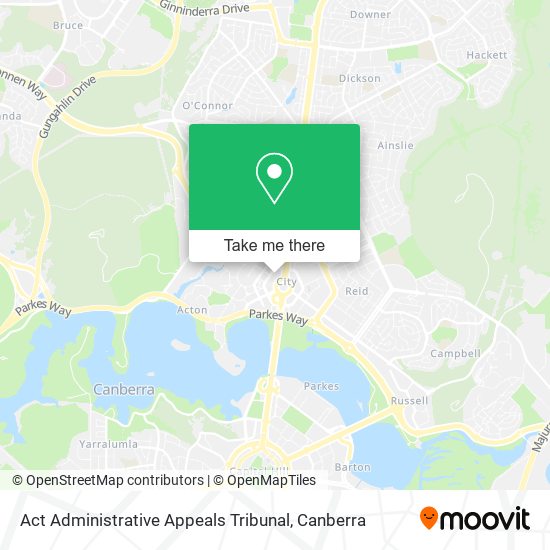 Act Administrative Appeals Tribunal map