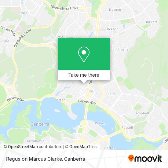 Regus on Marcus Clarke map