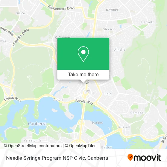 Mapa Needle Syringe Program NSP Civic