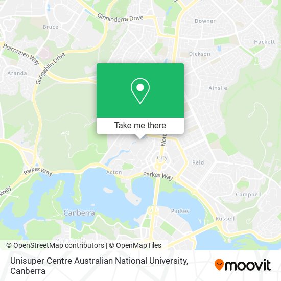 Unisuper Centre Australian National University map