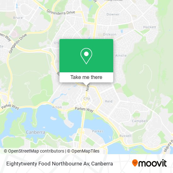 Eightytwenty Food Northbourne Av map