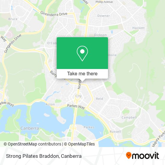 Mapa Strong Pilates Braddon