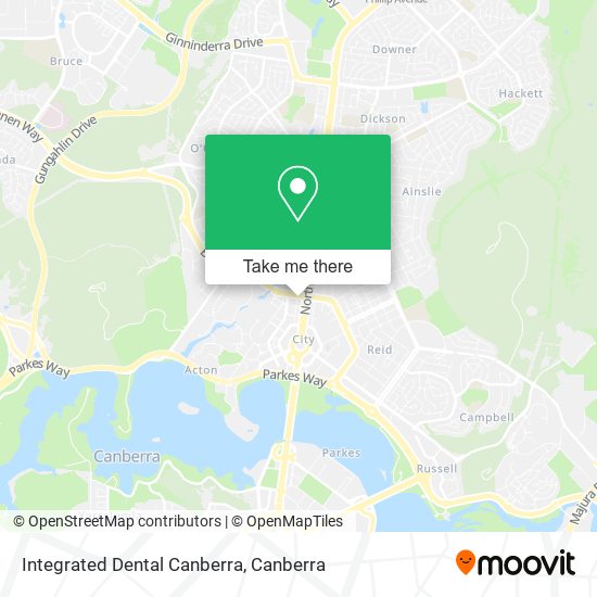 Integrated Dental Canberra map