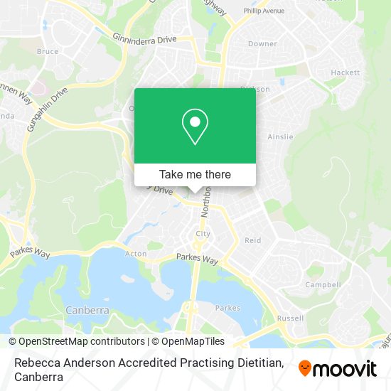 Rebecca Anderson Accredited Practising Dietitian map