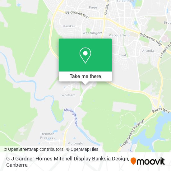 G J Gardner Homes Mitchell Display Banksia Design map