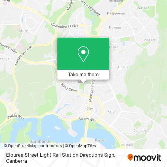 Elourea Street Light Rail Station Directions Sign map