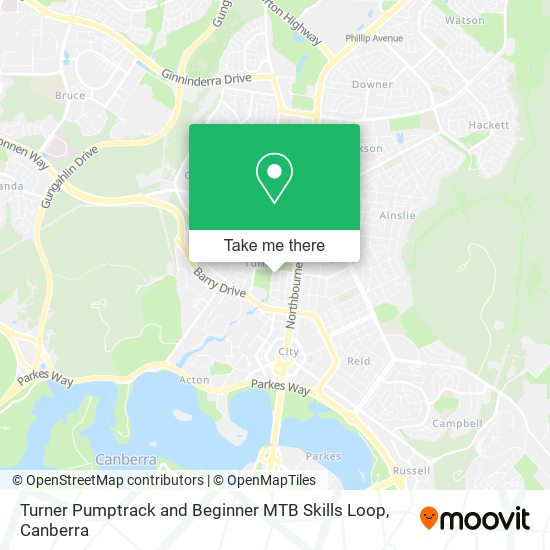 Turner Pumptrack and Beginner MTB Skills Loop map