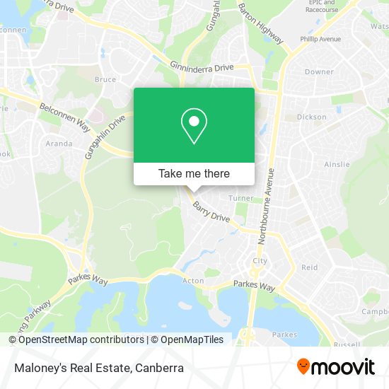 Maloney's Real Estate map