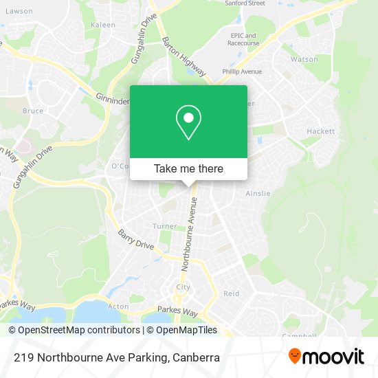 Mapa 219 Northbourne Ave Parking