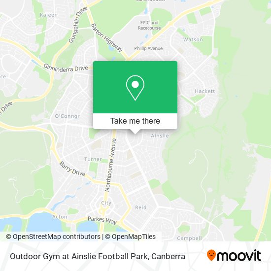 Mapa Outdoor Gym at Ainslie Football Park