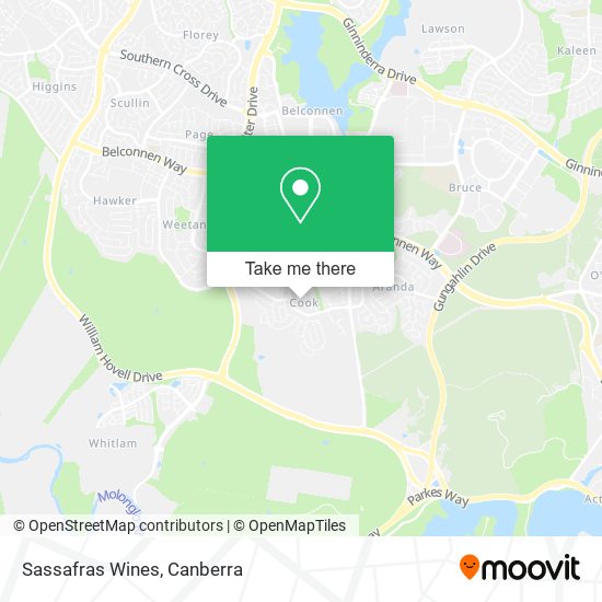 Sassafras Wines map