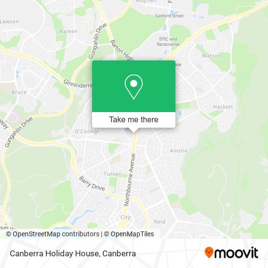 Mapa Canberra Holiday House