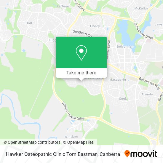 Hawker Osteopathic Clinic Tom Eastman map