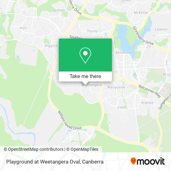 Mapa Playground at Weetangera Oval